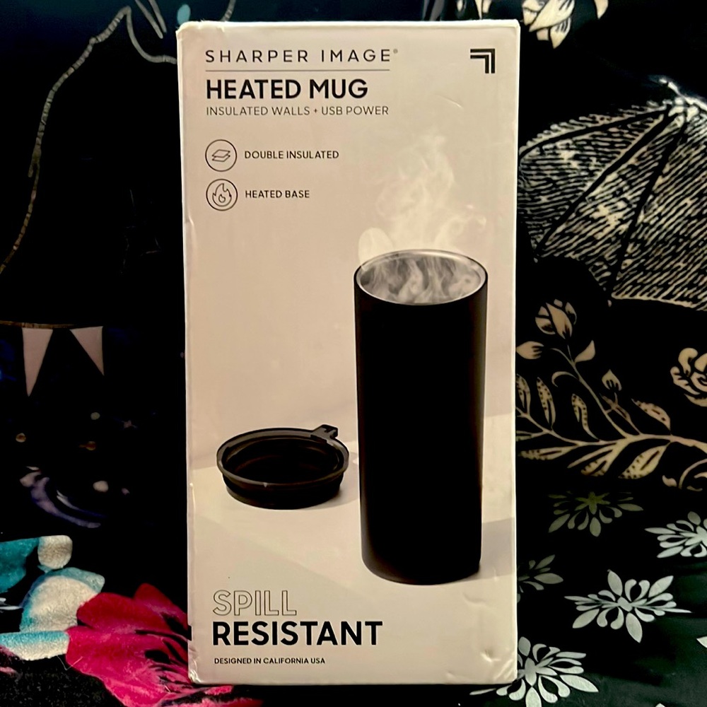 Sharper Image Heated Insulated Travel Mug